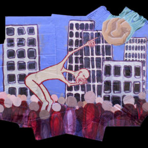 Can't You See!, 2008, 16x24 Inches, Acrylic Paint on Recycled Cardboard
