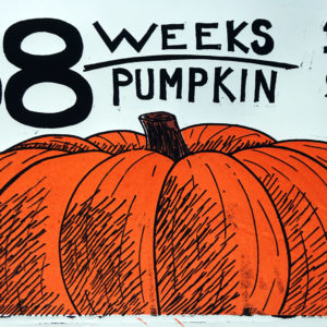 38 Weeks Pumpkin, 2018, Woodcut Print