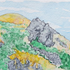 New Zealand Bluff, 2015, 4x6 inches, watercolor on paper